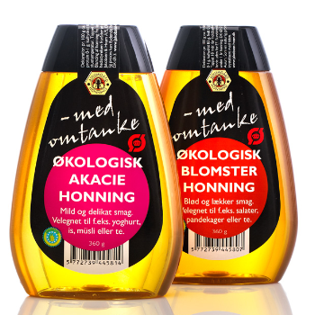 Emballagedesign økologisk fairtrade honning – Jacobsen & Hvam