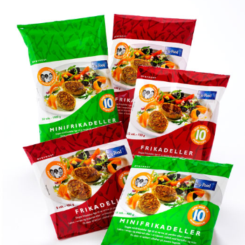 Emballagedesign Frosne Frikadeller – Top Food