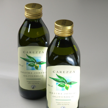 Emballagedesign Carezza Oliven Olie Private Label  – Dansk Supermarked