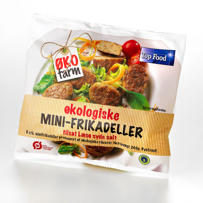Bio Mini-frikadeller von ØkoFarm Verpackungsdesign – Top Food