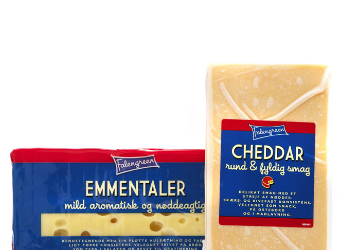 Cheddar Emmentaler emballagedesign – Falengreen