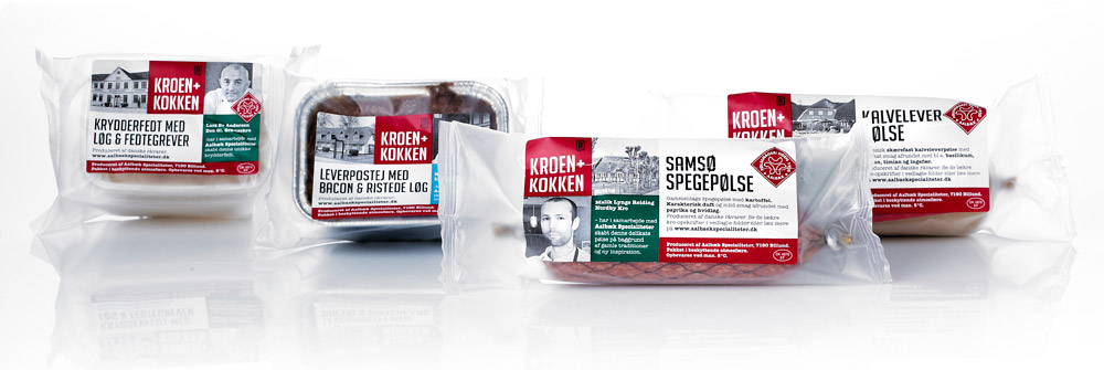Kroen + Kokken Specialities Packaging Design – Aalbaek Specialiteter