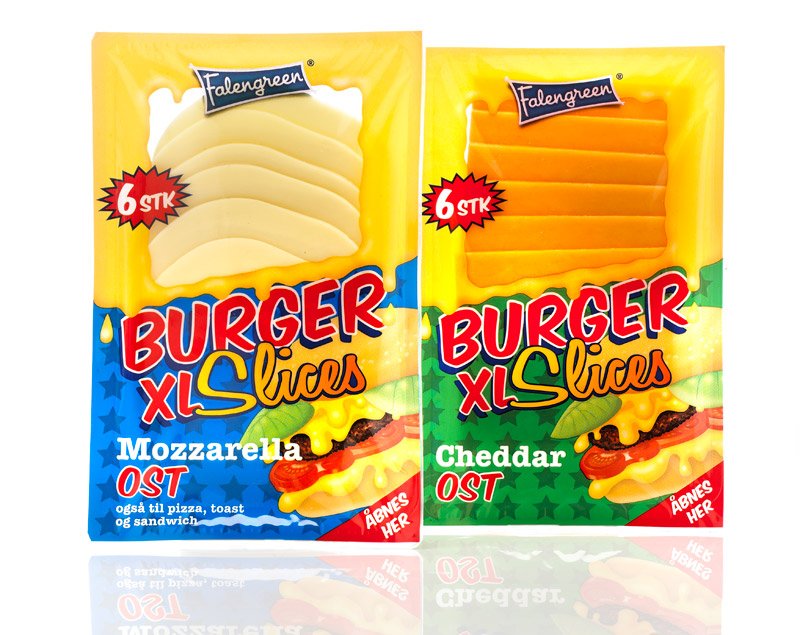 Burger Slices XL Verpackungsdesign – Falengreen