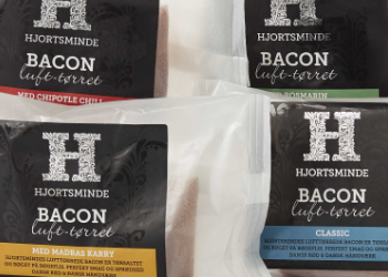 Emballagedesign til gourmet bacon fra Hjortsminde